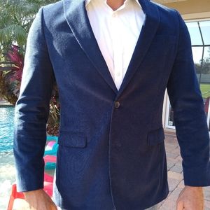 Tommy Hilfiger Blue Corduroy Sports Coat Blazer